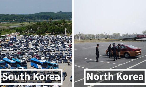 Стаття Найди 7 отличий: фотограф сопоставил кадры Северной и Южной Кореи Утренний город. Донецьк