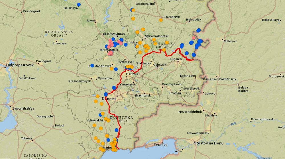 Стаття Для жителей Донбасса составлена карта опасных территорий Ранкове місто. Донбас