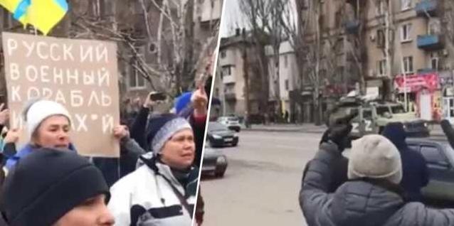 Стаття В Мелитополе проходит масштабный митинг против оккупантов Ранкове місто. Донбас